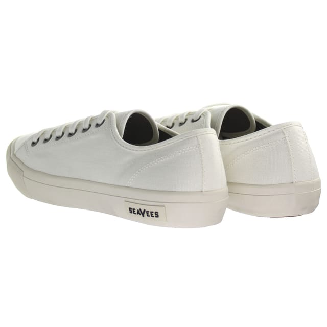 Seavees Seavees Men's Monterey Sneaker Standard White Cotton Canvas Lace-Up Trainers in Beige - 3