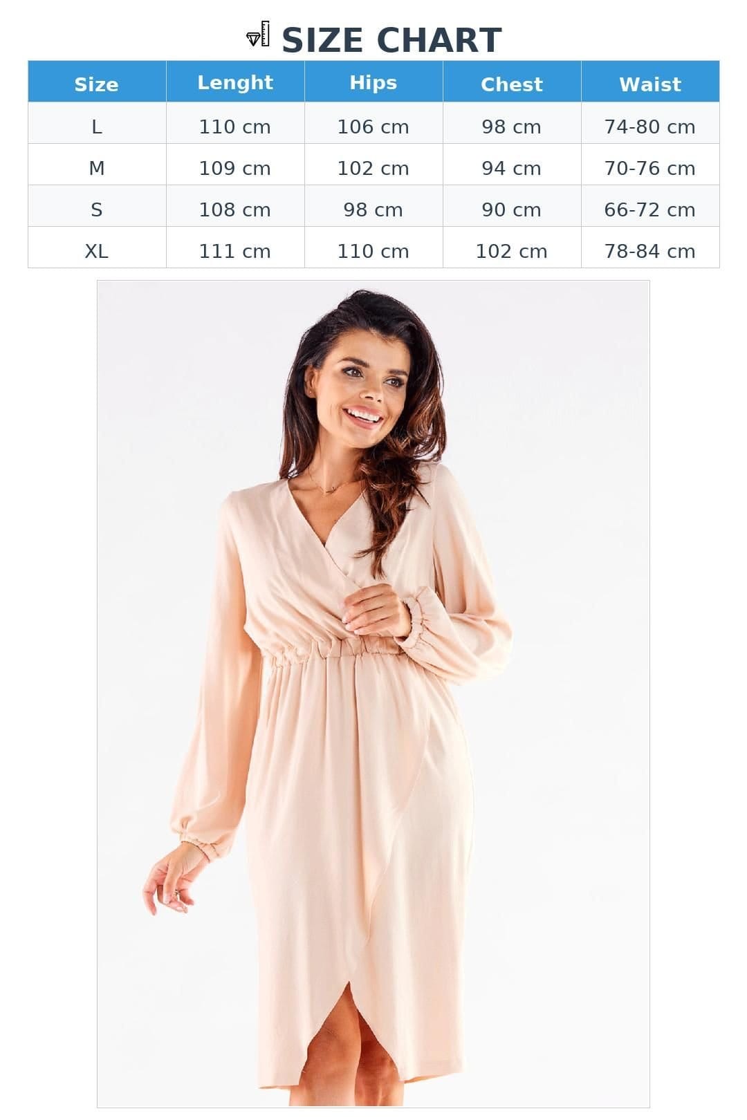 Love Lace Love Lace Women's Feminine Long Sleeve V Neck Slit Cocktail Dress in Beige - 4