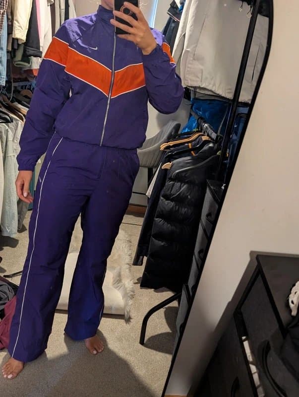 Nike Nike purple windrunner woven tracksuit s/m