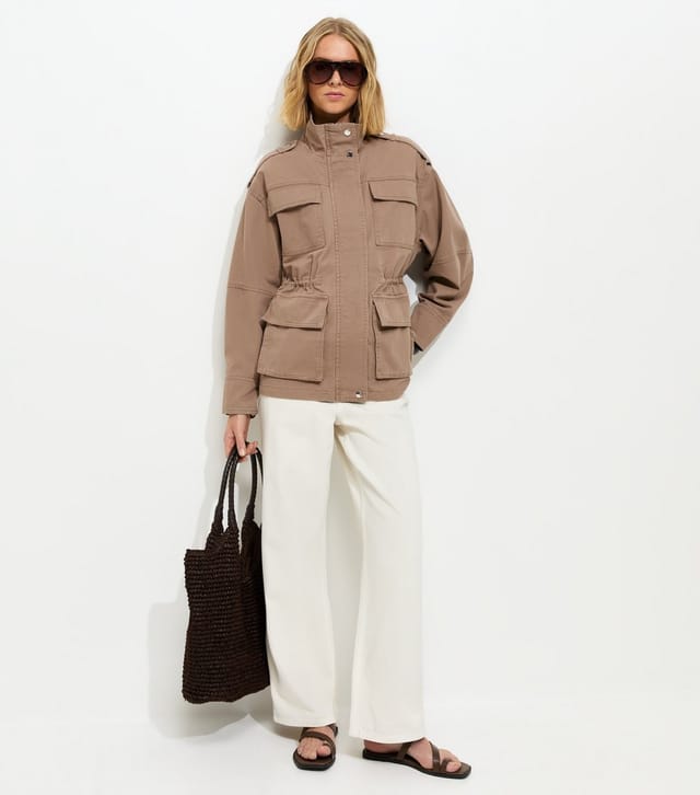 New Look Women's Mink 4 Pocket Shacket New Look - 3