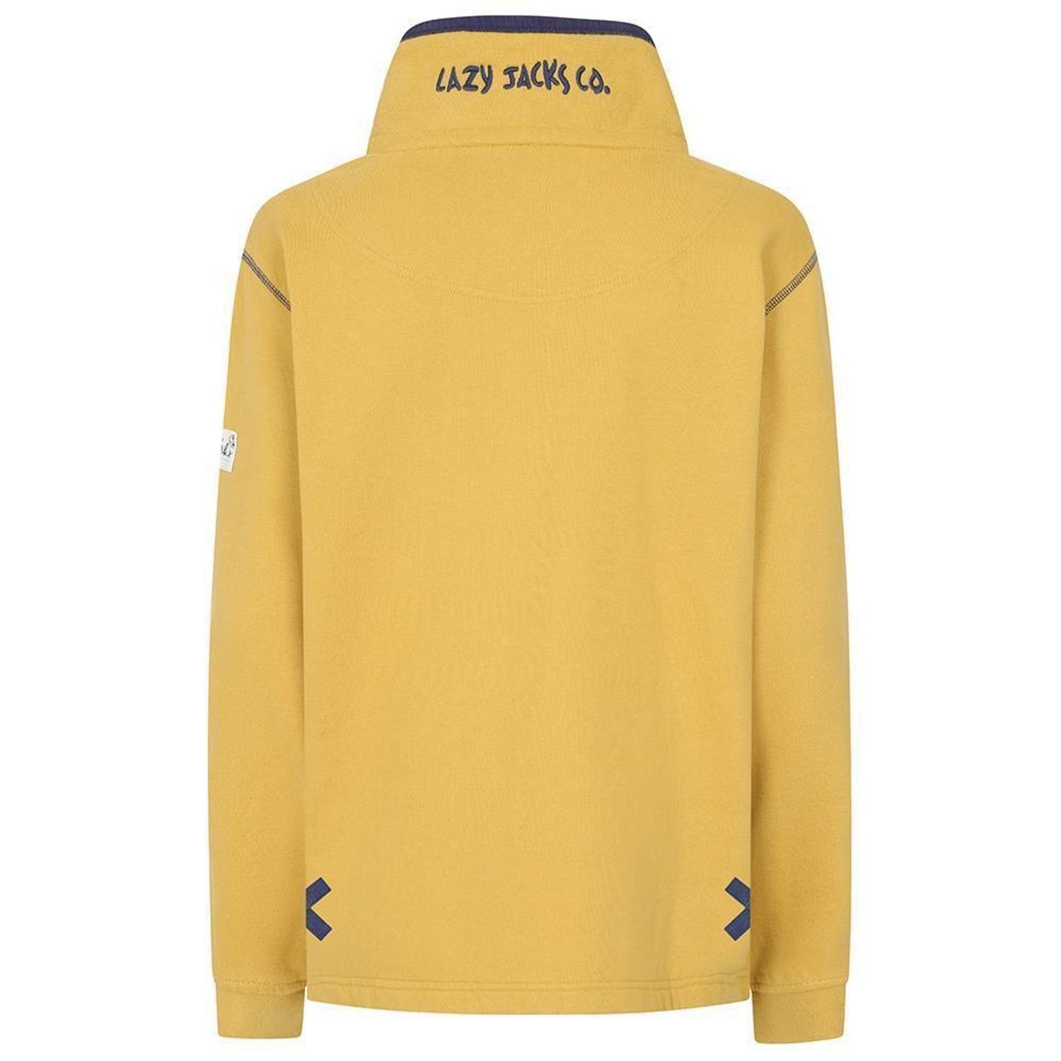 Lazy Jacks Lazy Jacks Women's Quarter Zip Sweatshirt in Yellow - 3