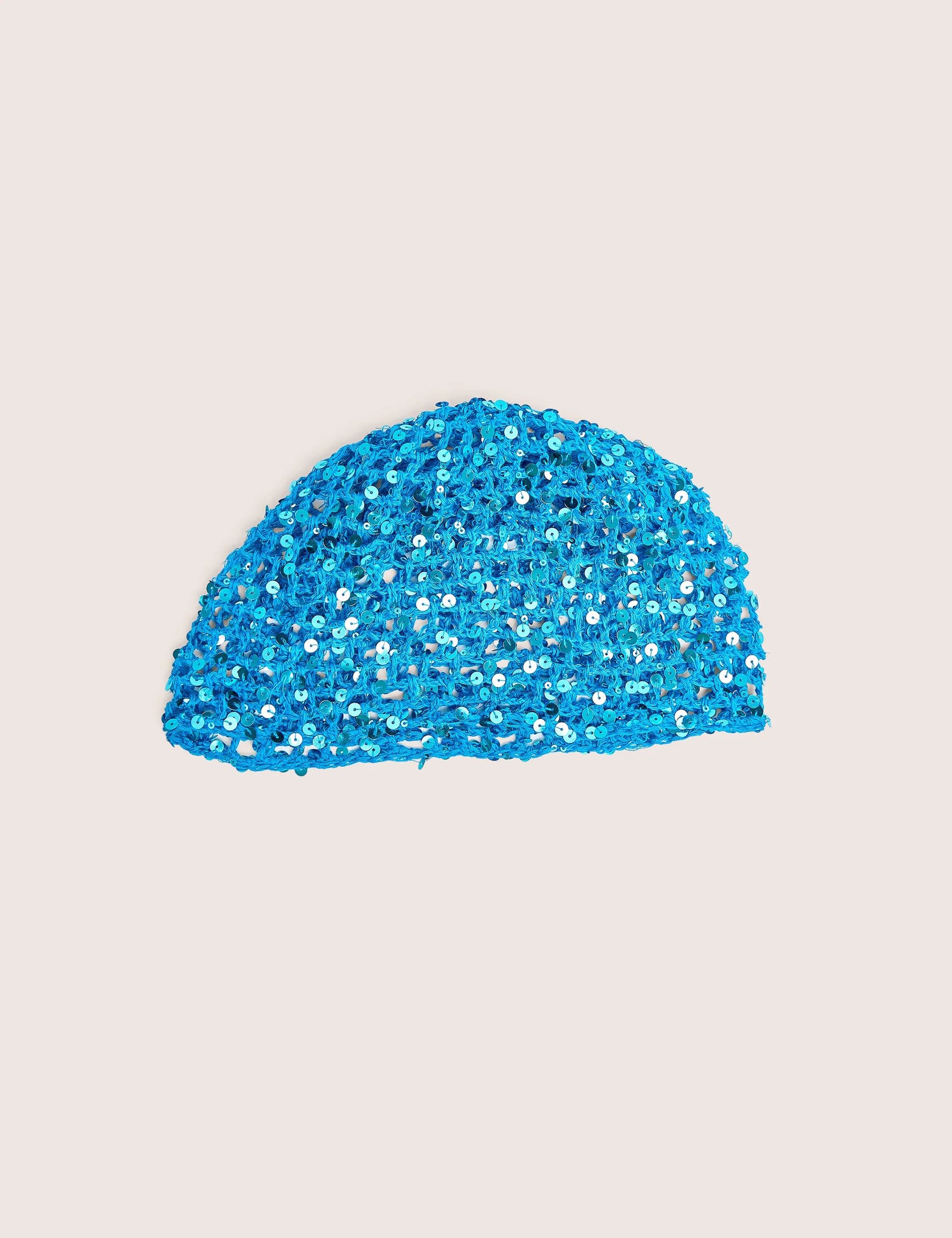 Public Desire Crochet Sequin Head Piece in Blue
