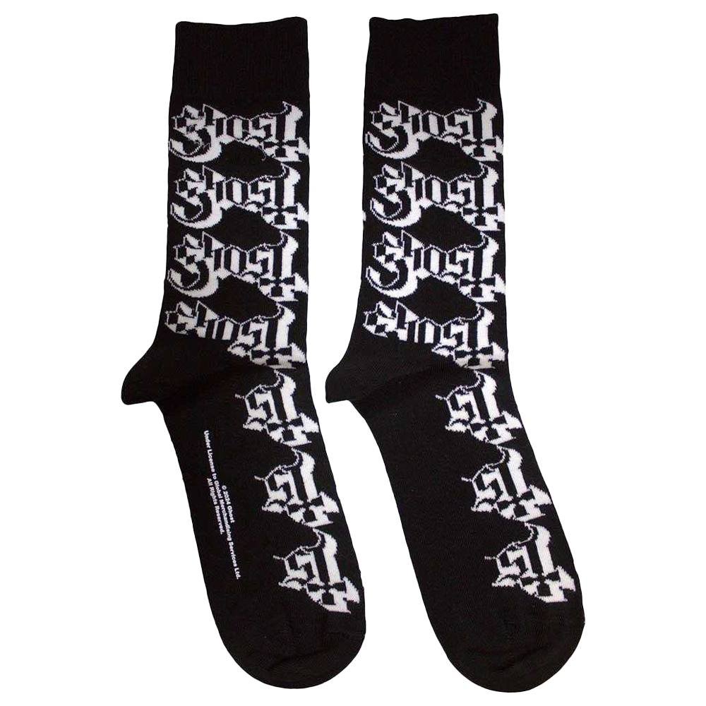 Ghost Ghost Men's Repeat Logo Ankle Socks in Black - 2