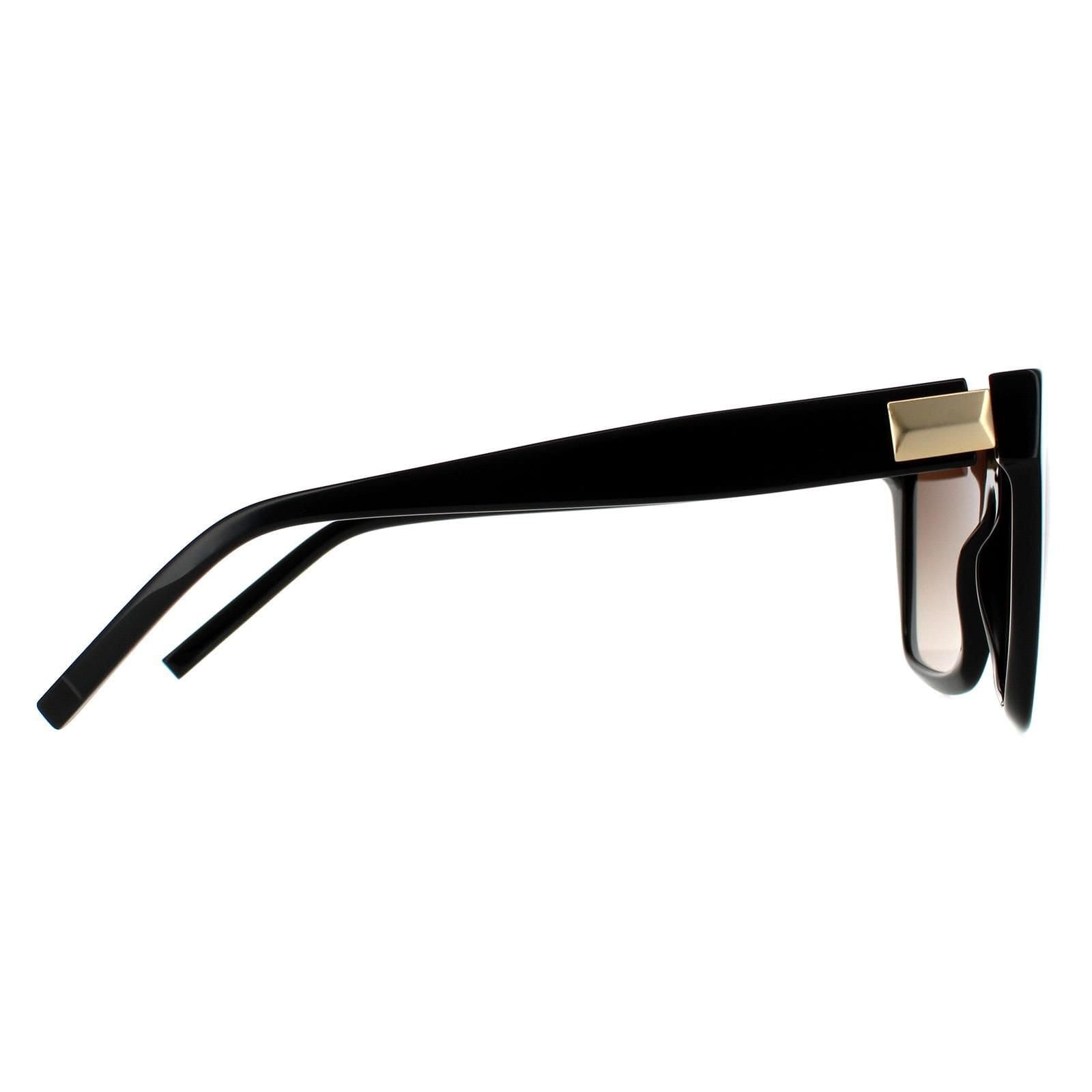 Hugo Boss Hugo Boss Women's Square Shiny Black Brown Gradient 90041091 - 4