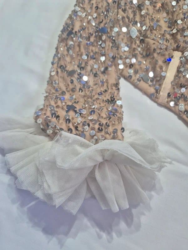 ASOS ASOS luxe Sequin Corset Top Size 14 bnwt tulle frill cuff