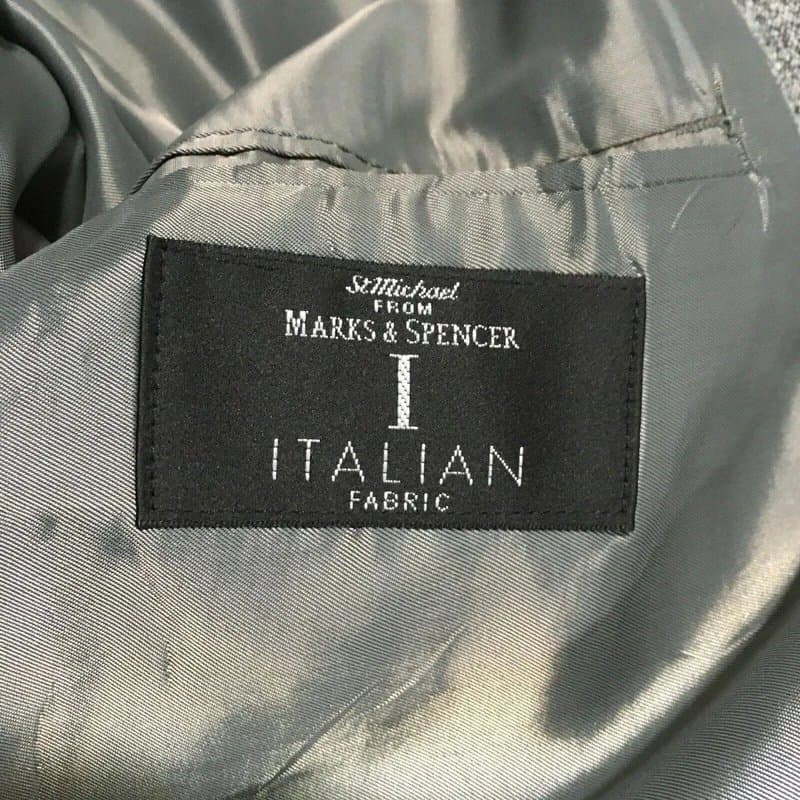 St Michael M&s st michael vintage mens grey italian new wool blazer jacket size medium 42