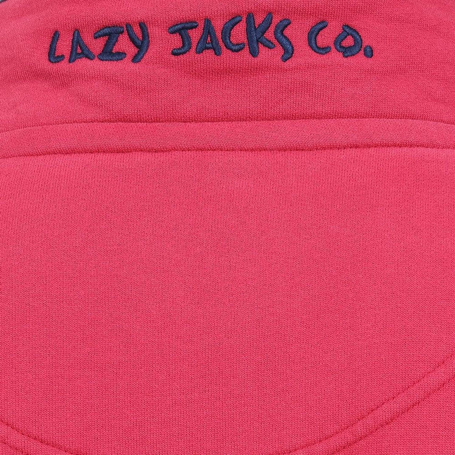 Lazy Jacks Lazy Jacks Men's Quarter Zip Sweatshirt in Dark Pink - 4
