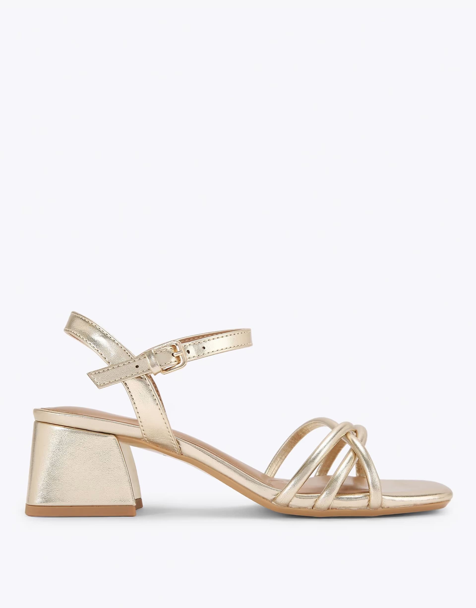 ASOS KG Kurt Geiger Sable heeled sandals in gold