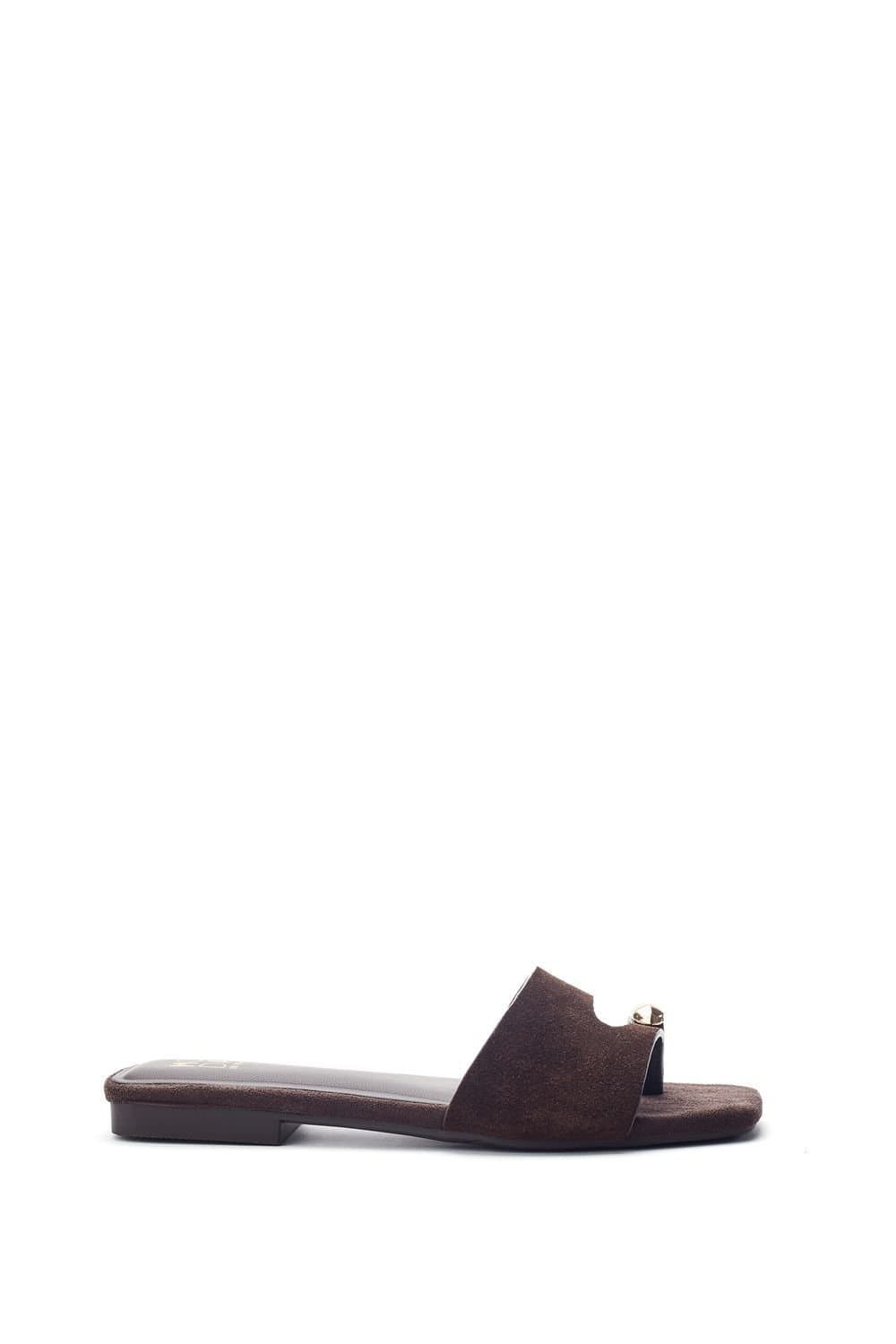 Moda In Pelle Moda In Pelle Women's 'Leera' Suede Sandals in Dark Brown