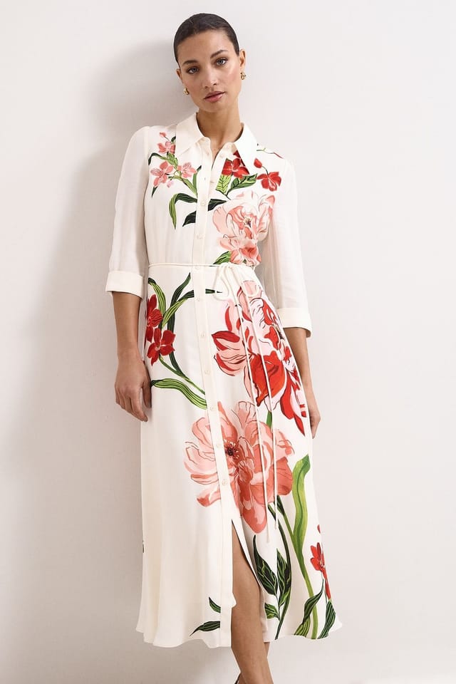 Phase Eight Phase Eight Women's Anabella Shirt Dress in Off-White - 3