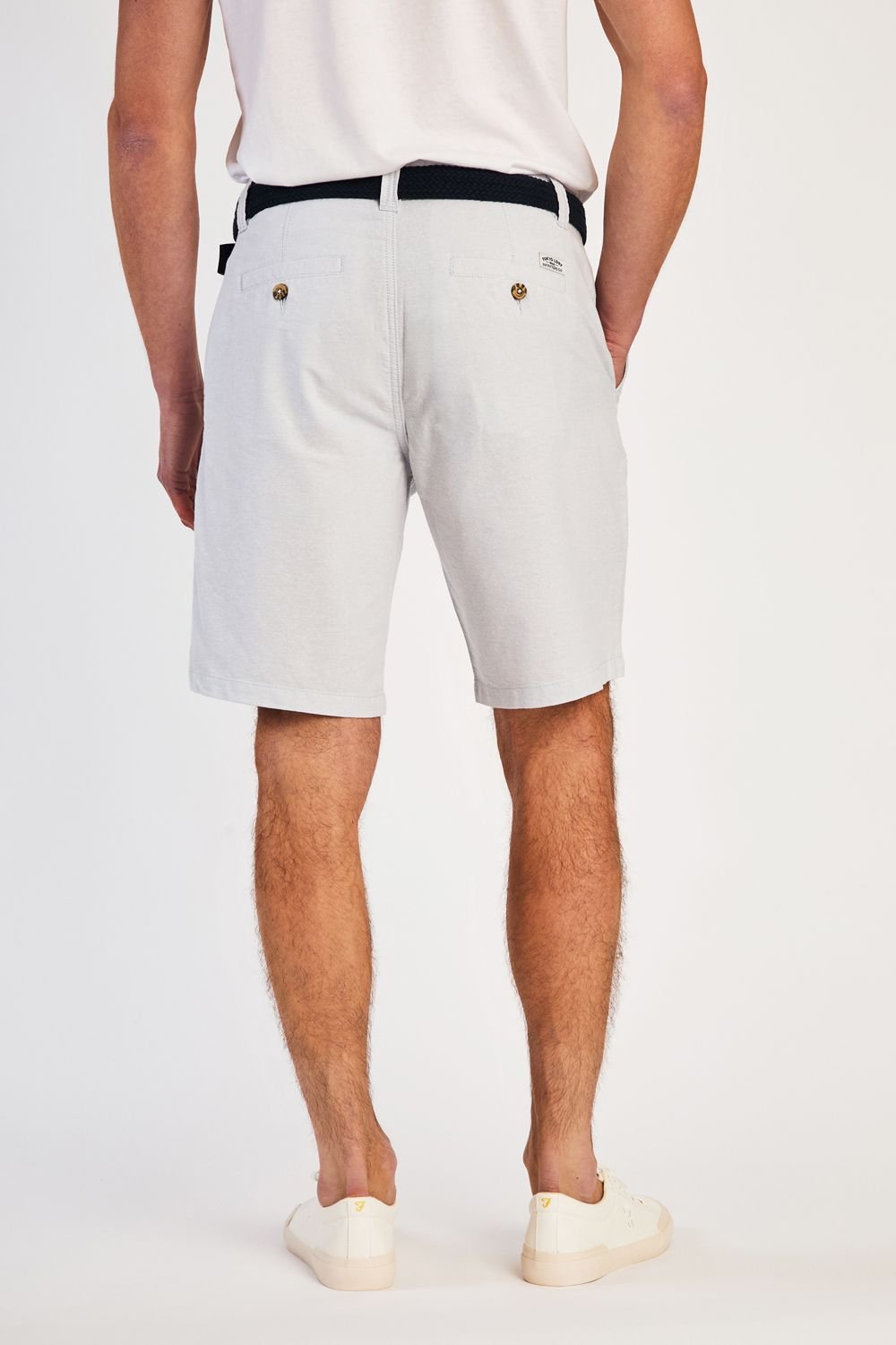 Tokyo Laundry Tokyo Laundry Men's Cotton Oxford Shorts with Belt in Blue - 2