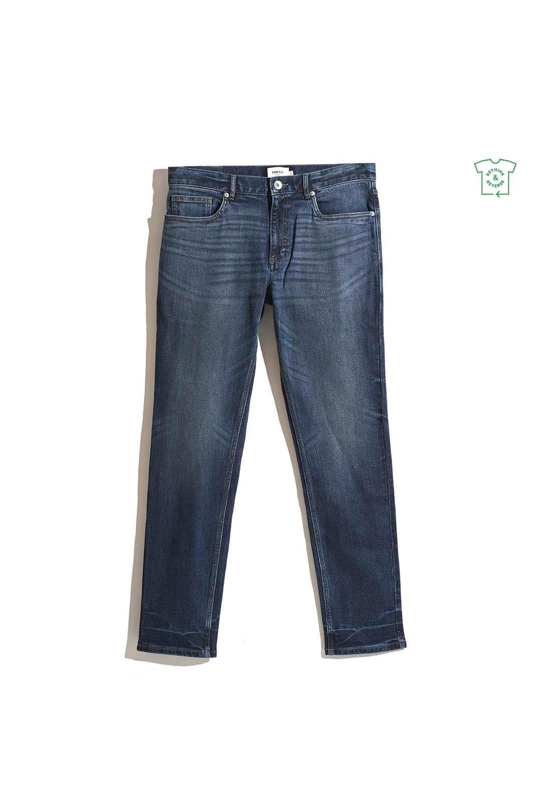 Debenhams Debenhams Men's Slim Fit Denim Jeans in Worn Rinse Blue