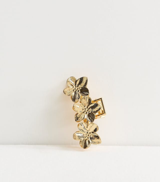 New Look Gold Tone Metal Flower Hair Claw Clip New Look - 3