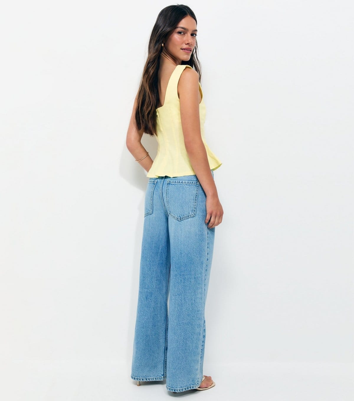 New Look Women's Petite Light Yellow Linen Rich Scoop Neck Top New Look - 4