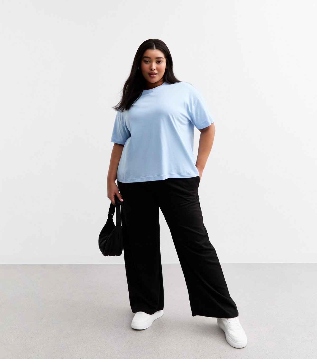 New Look Women's Plus Size Blue Boxy Short Sleeve T-Shirt Curves New Look - 3