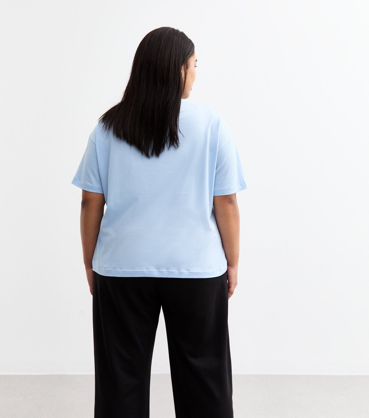 New Look Women's Plus Size Blue Boxy Short Sleeve T-Shirt Curves New Look - 4