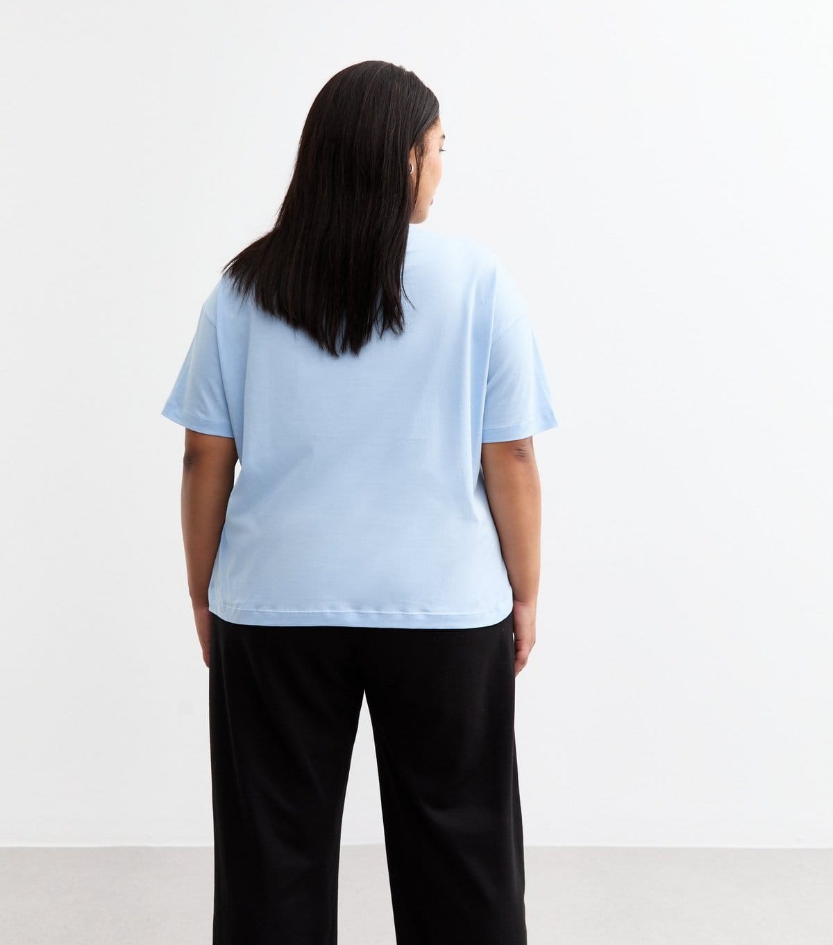 New Look Women's Plus Size Blue Boxy Short Sleeve T-Shirt Curves New Look - 4