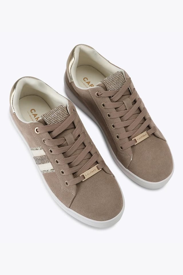 Carvela Carvela Women's 'Rapid' Suede Trainers in Taupe - 2