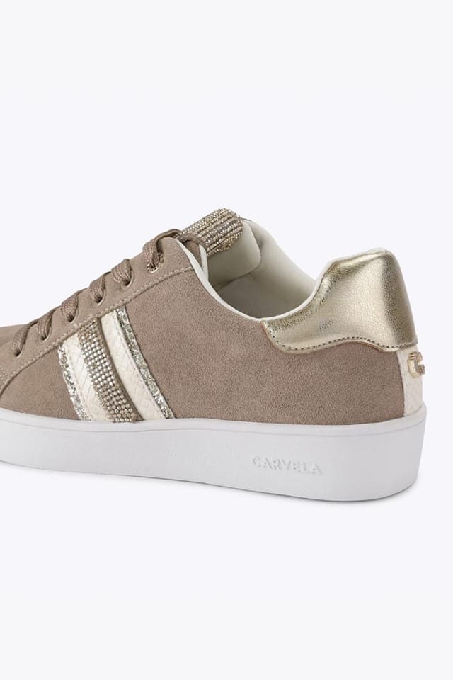 Carvela Carvela Women's 'Rapid' Suede Trainers in Taupe - 3