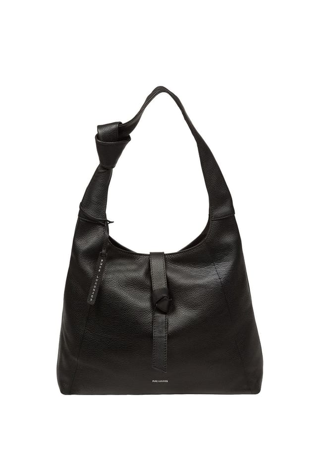 Pure Luxuries London Pure Luxuries London Women's 'Grace' Leather Shoulder Bag in Black - 2