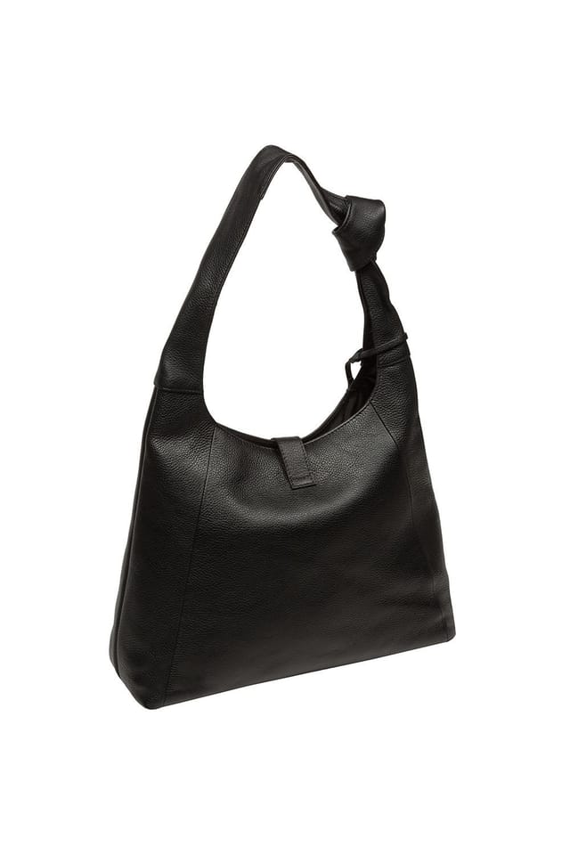Pure Luxuries London Pure Luxuries London Women's 'Grace' Leather Shoulder Bag in Black - 3