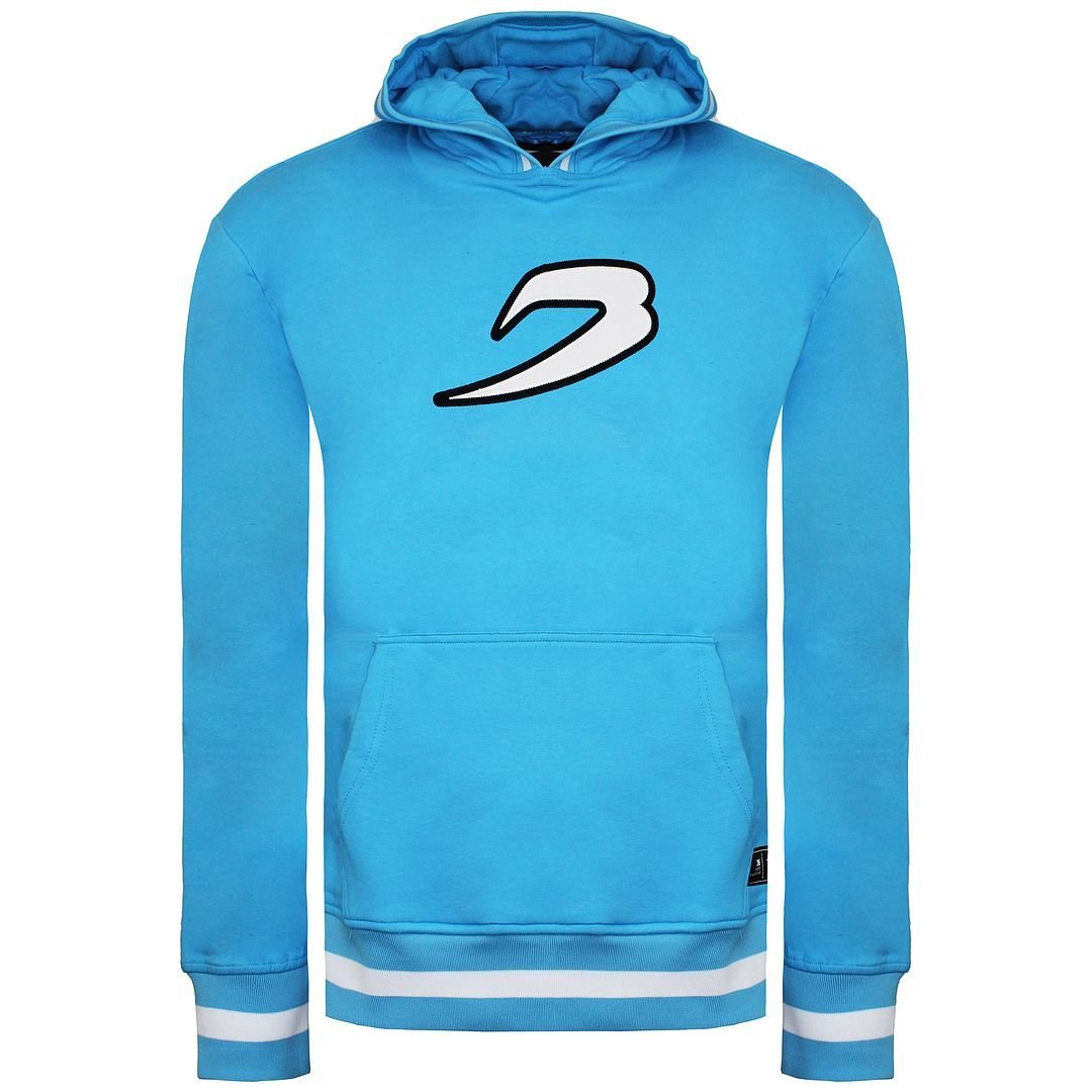 BoxRaw BoxRaw Men's 36 by Teddy Atlas Long Sleeve Baby Blue Pullover Hoodie - 3