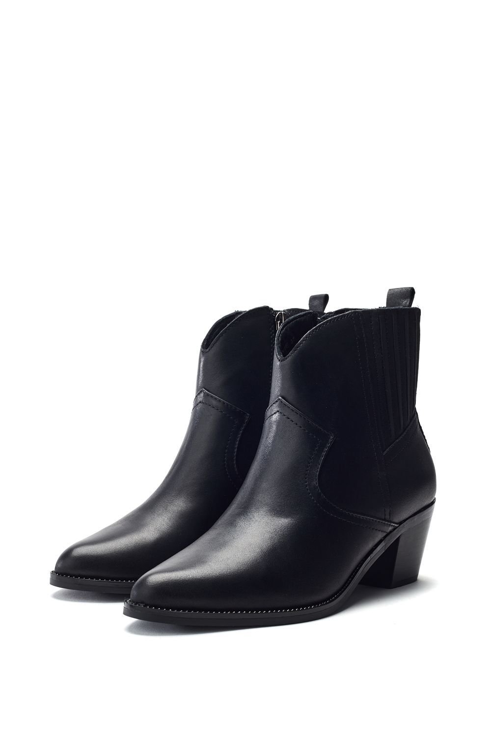 Moda In Pelle Moda In Pelle Women's 'Anniee' Leather Heeled Boots in Black - 2