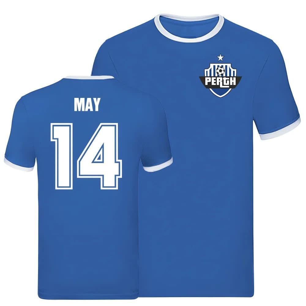 St Johnstone St Johnstone Men's Stevie May Ringer Tee in Blue