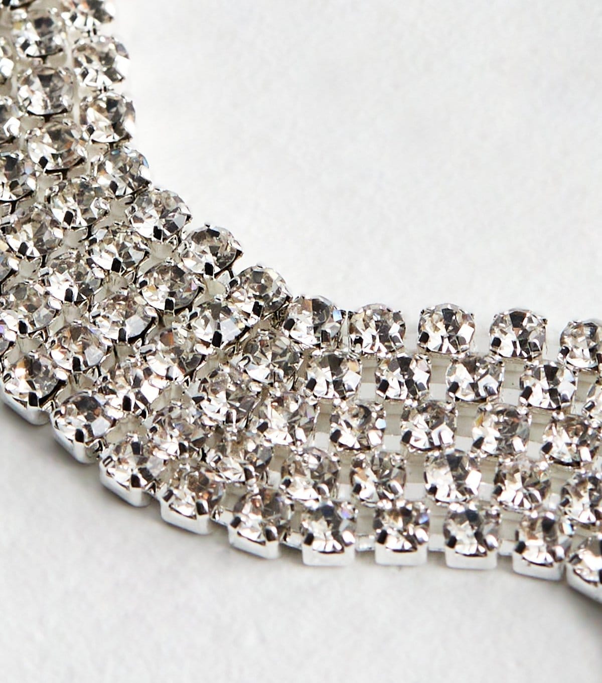 New Look Silver Tone Extra Long Diamante Tassel Earrings New Look - 4