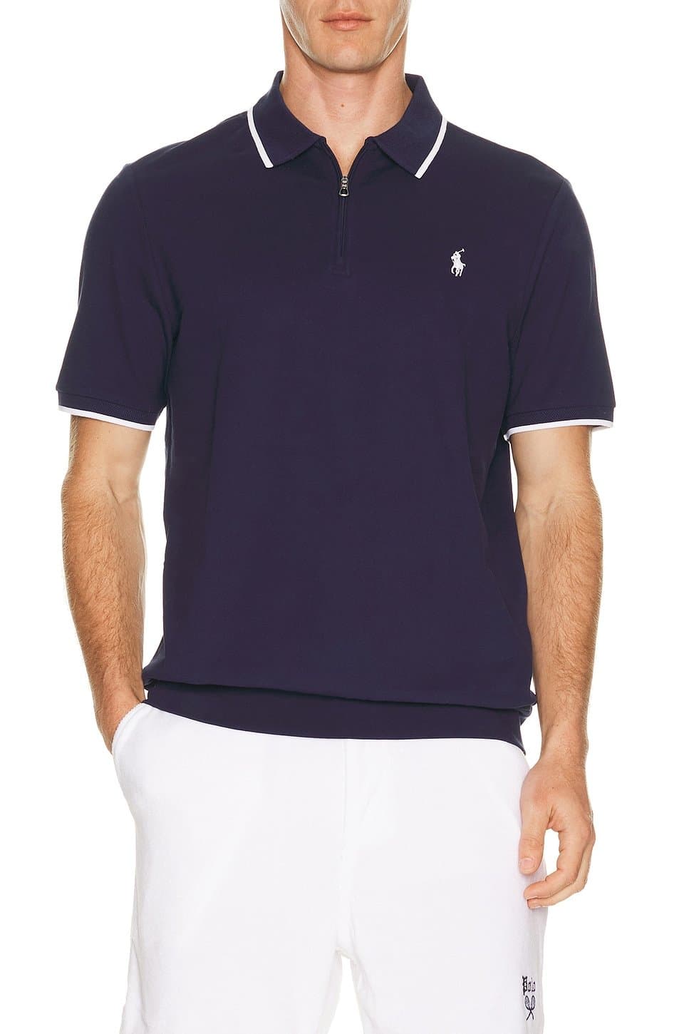 revolve Short Sleeve Half Zip Polo