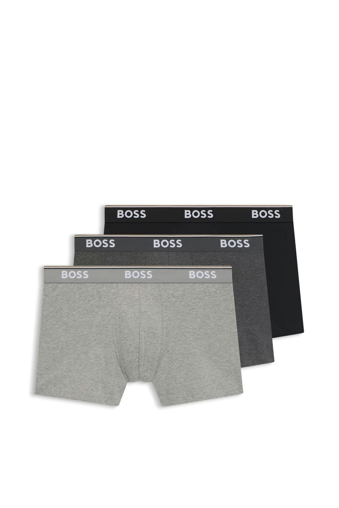 Boss BOSS Men's Boxer 3 Pack Power Open Grey