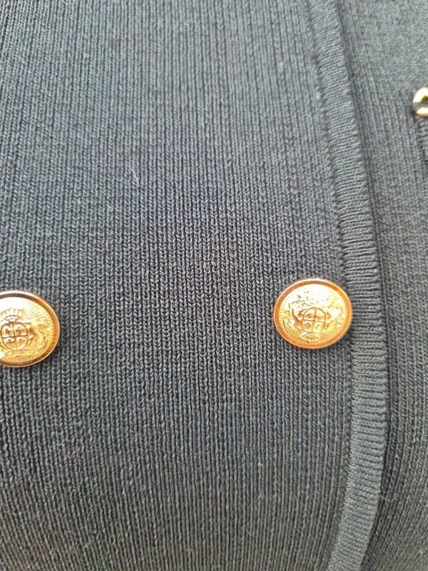 Sosandar Sosandar button and chain detail fit and flare knit dress size 16