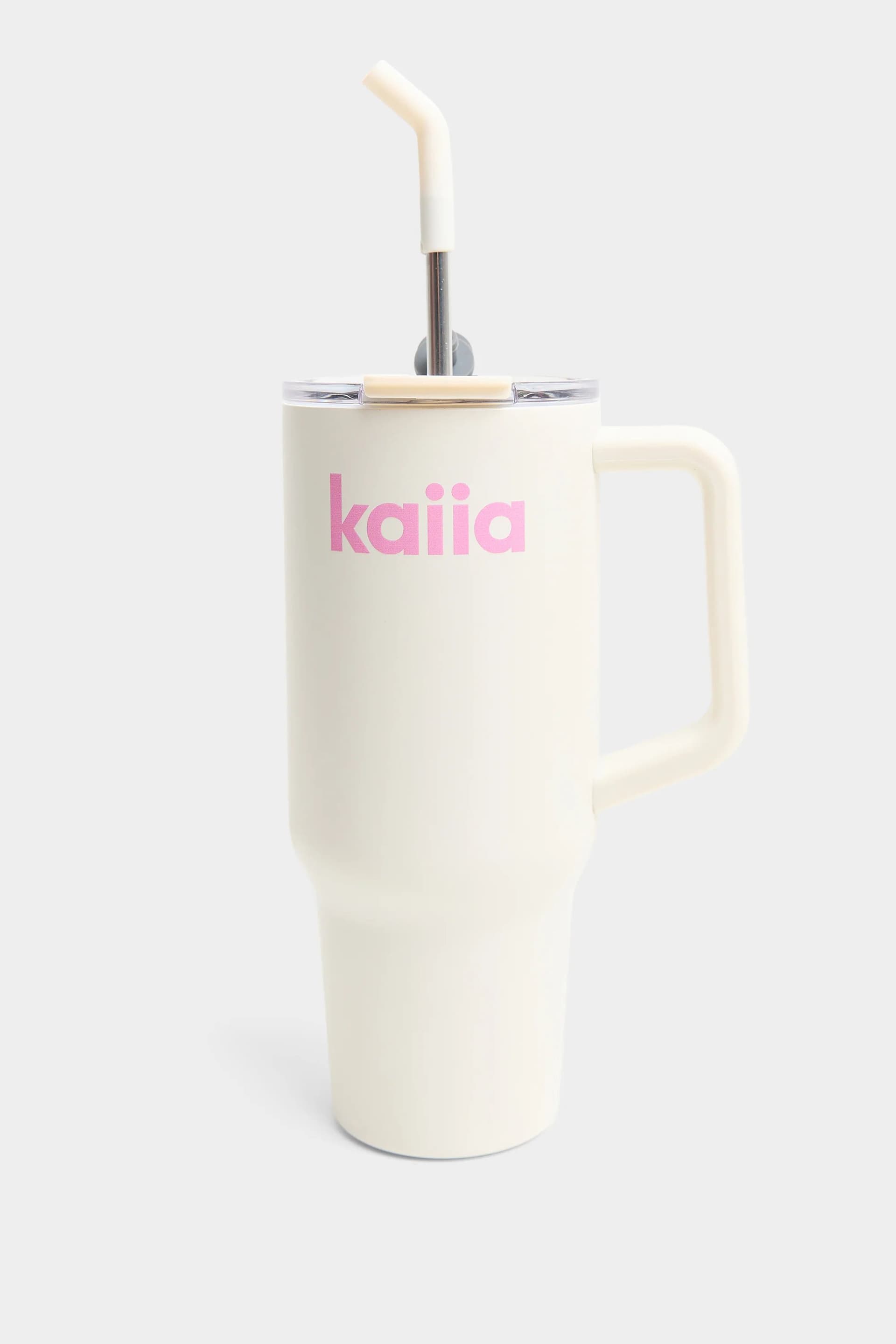 Kaiia Kaiia 1.2 Litre Straw Bottle Cream