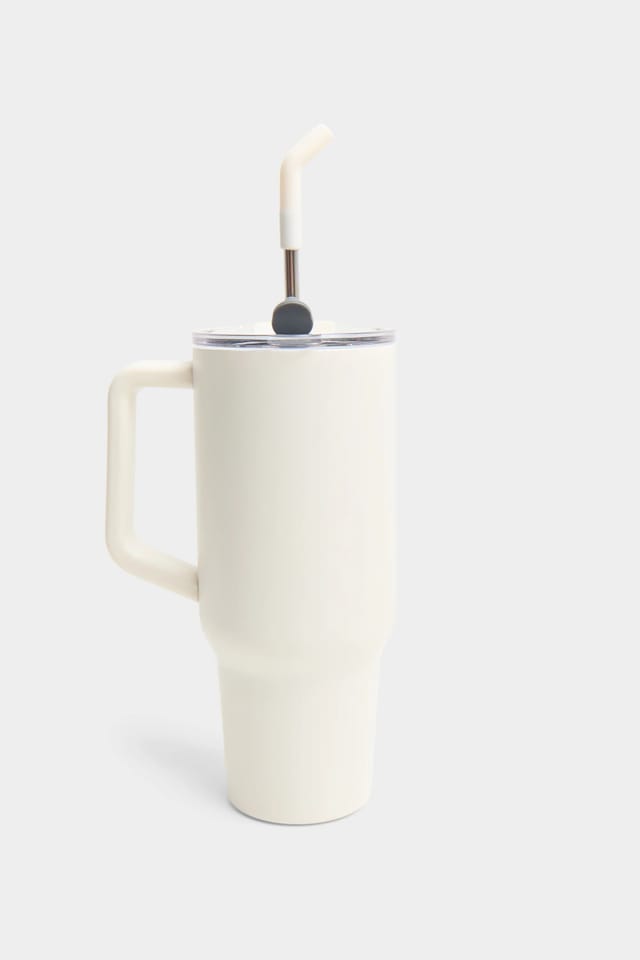 Kaiia Kaiia 1.2 Litre Straw Bottle Cream - 3