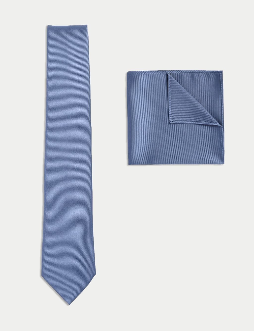 Marks & Spencer M&S Tie & Pocket Square Set Air Force Blue