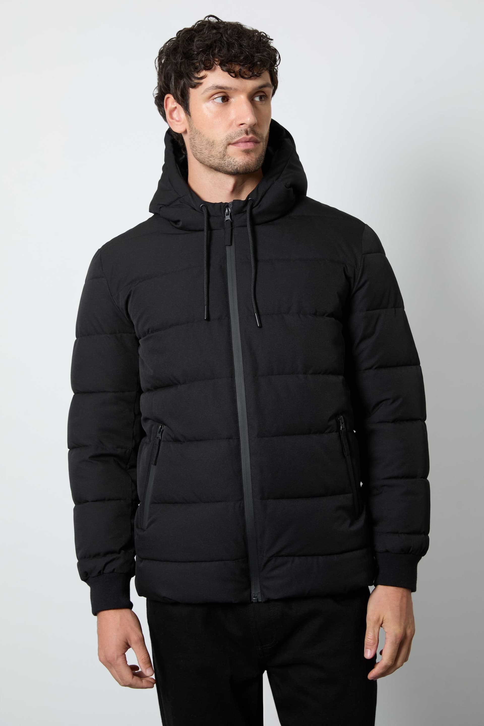 Burton Burton Men's Black Quilted Hooded Jacket
