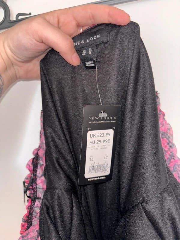 New Look Pink Floral Ruched Long Sleeve Top - new look - size 14