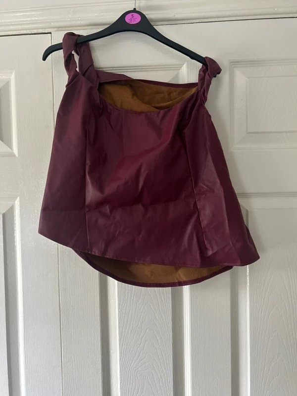ASOS Asos off shoulder twist leather top