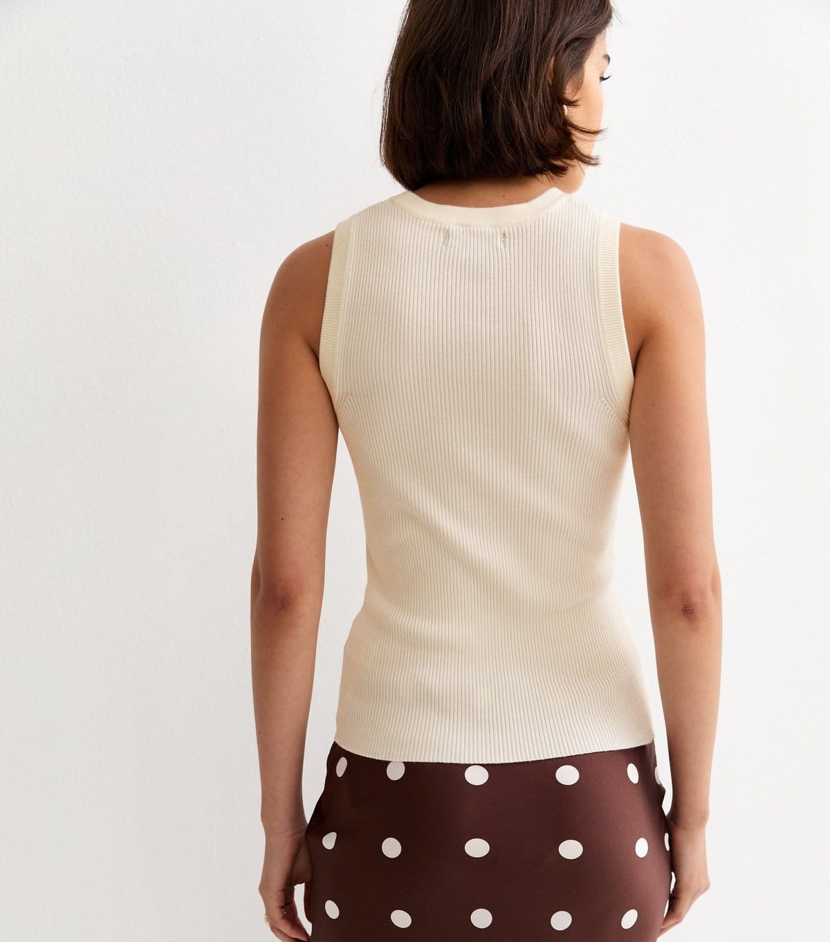 New Look Women's White Lightweight Rib Crew Neck Vest Top New Look - 4