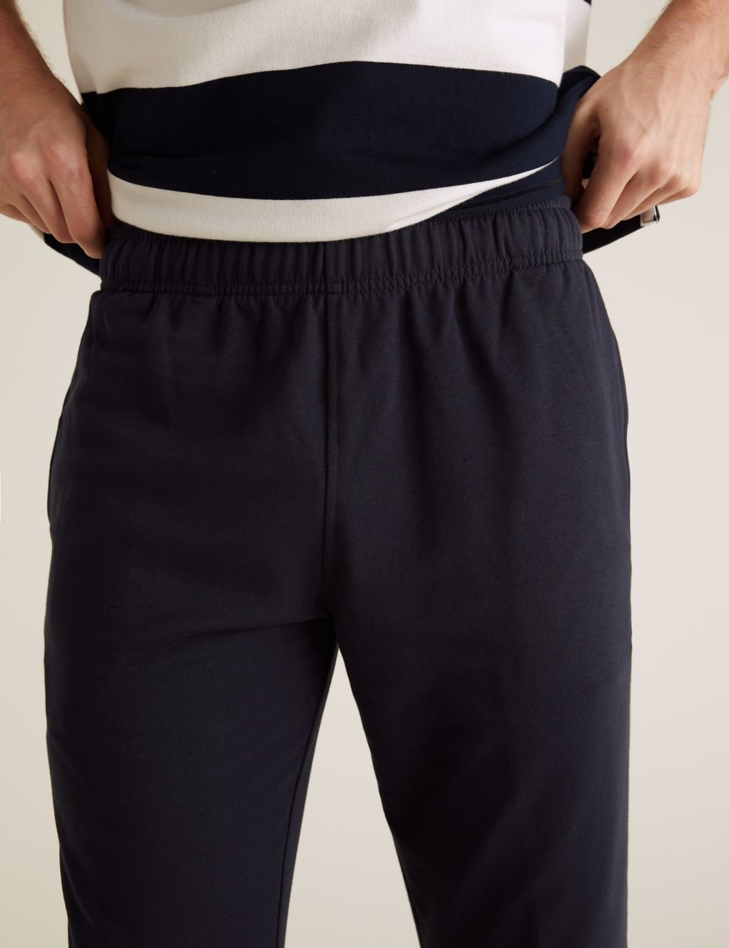 Marks & Spencer M&S 2 Pack Cotton Rich Joggers Navy Mix - 2