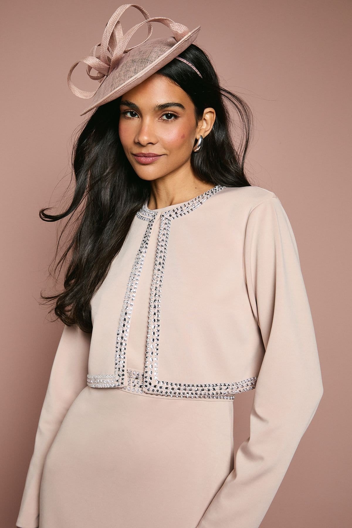 Coast Coast Women's Embellished Ponte Jacket in Mocha - 4