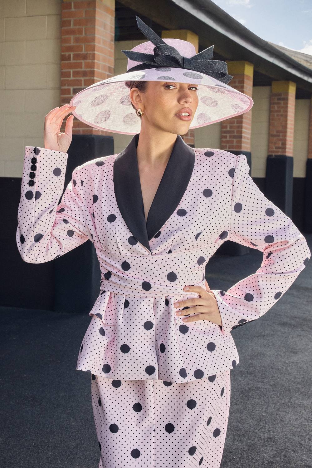 Coast Coast Women's Lisa Tan Printed Contrast Wrap Waist Blazer in Pink - 2