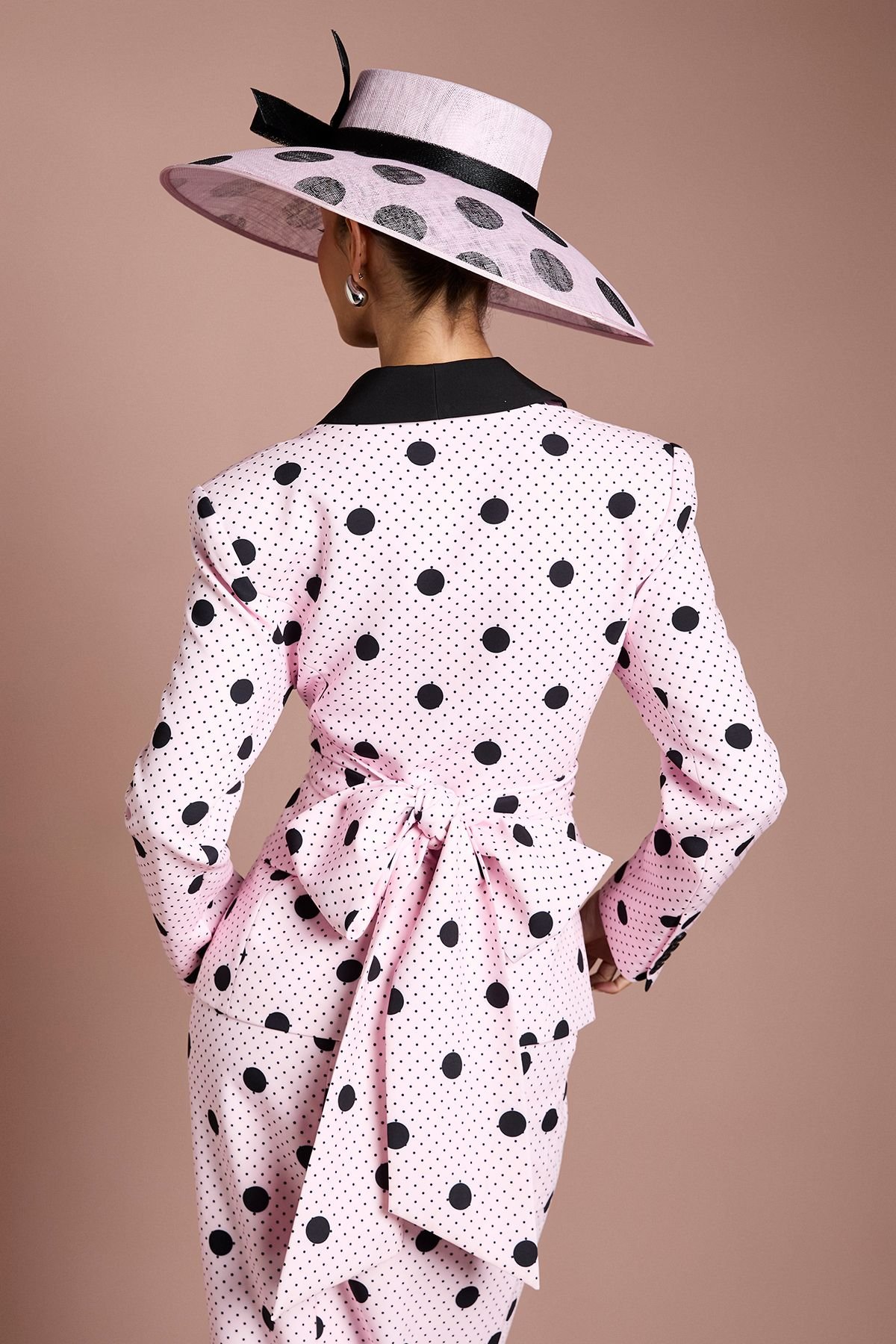 Coast Coast Women's Lisa Tan Printed Contrast Wrap Waist Blazer in Pink - 3