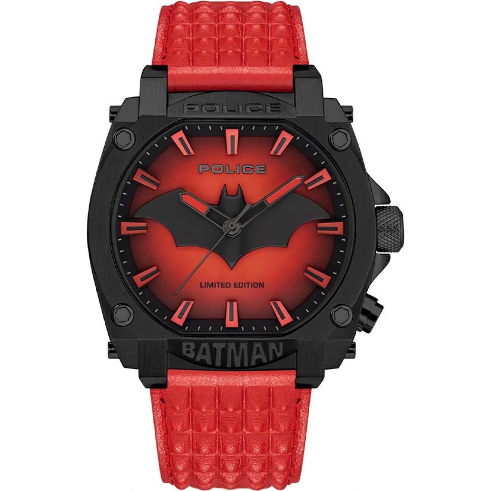 Police Police Men's PEWGD0022604 Forever Batman 45mm Quartz Watch in Red