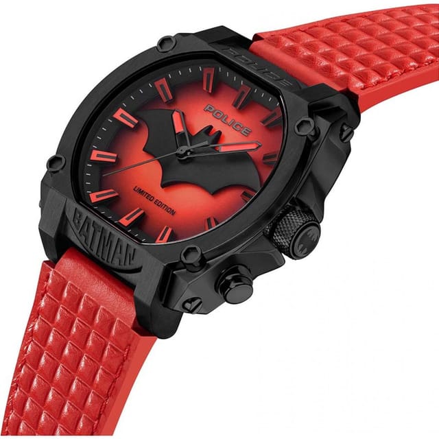 Police Police Men's PEWGD0022604 Forever Batman 45mm Quartz Watch in Red - 2