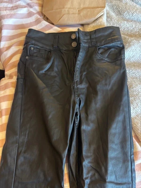 New Look leather jeans