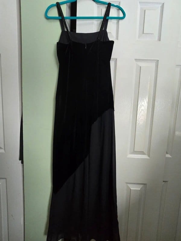Rimini Black Velvet Evening Gown