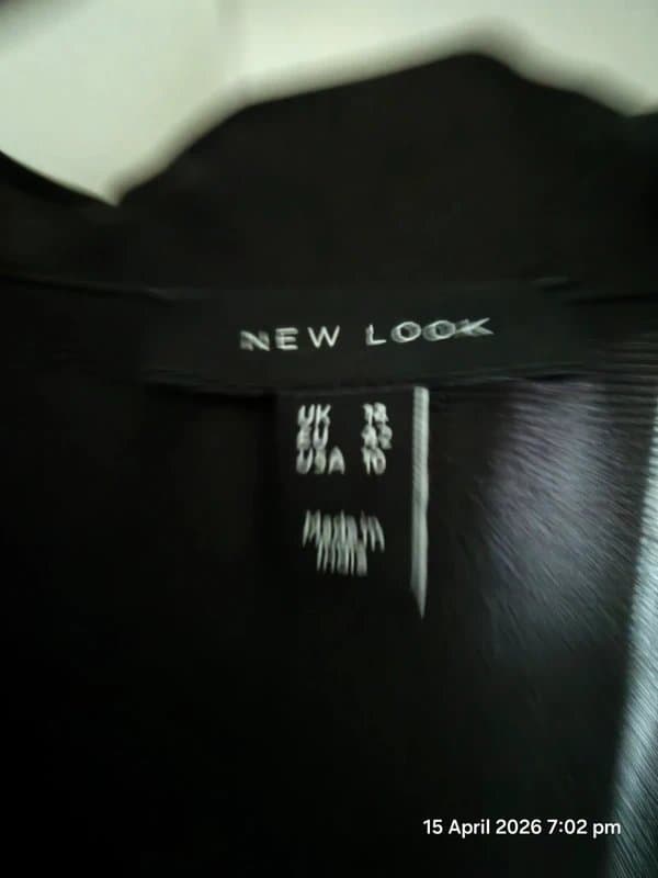 New Look Black satin effect blouse