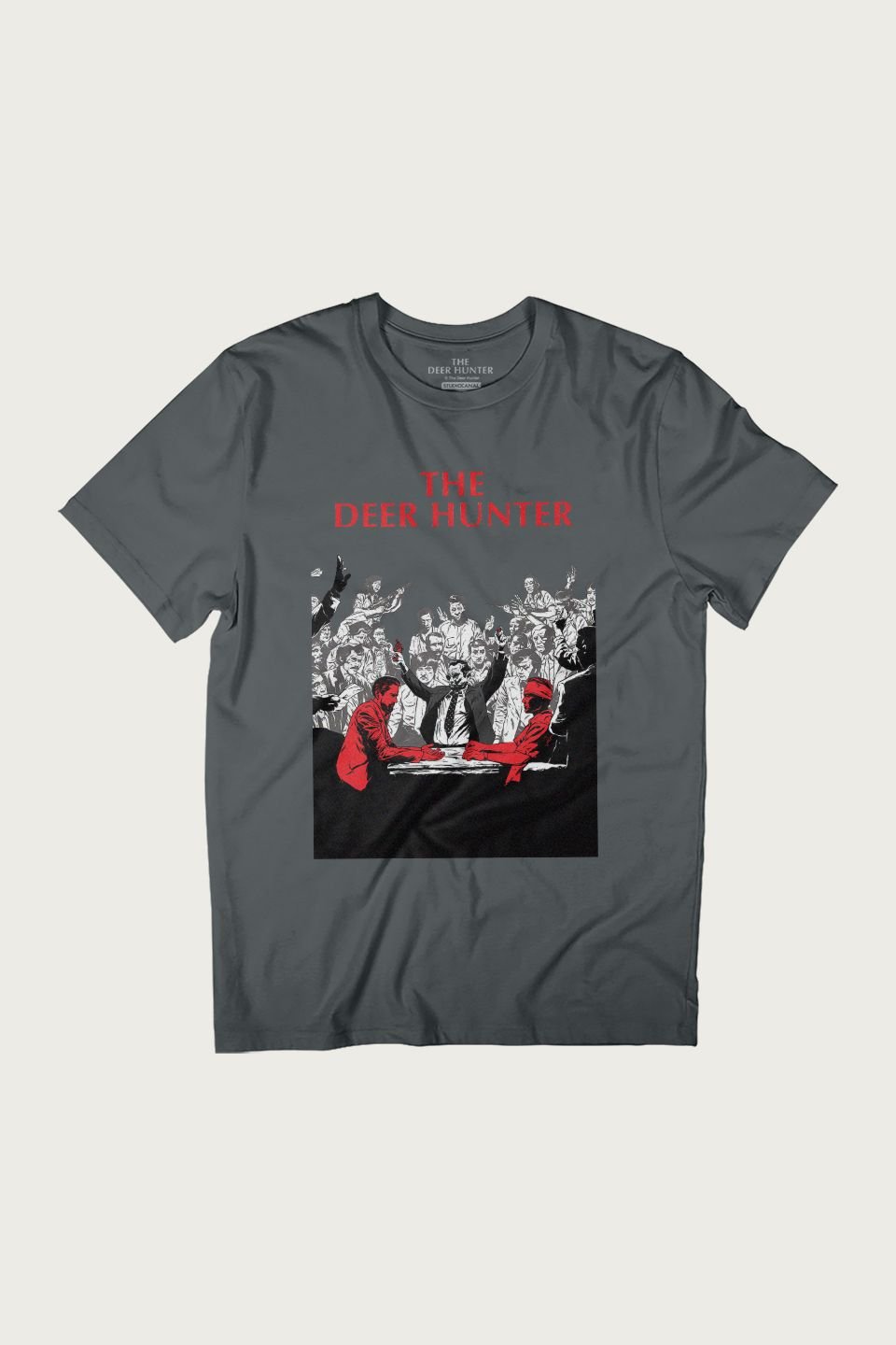 The Deer Hunter The Deer Hunter Men's Russian Roulette Scene Poster T-Shirt in Dark Grey - 2