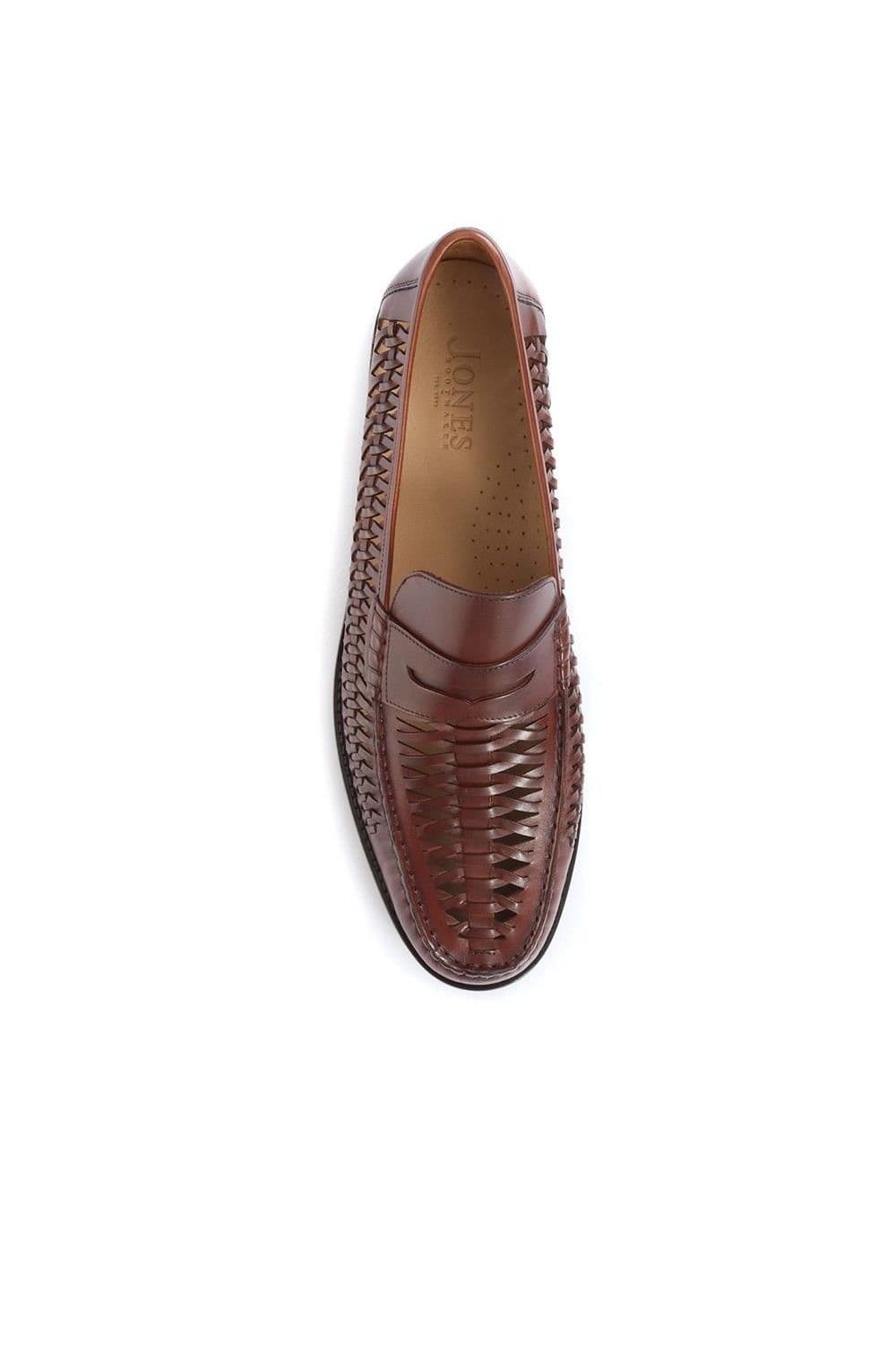 Jones Bootmaker Jones Bootmaker Men's Riverside Woven Leather Loafers in Brown - 4